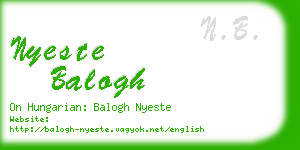 nyeste balogh business card
